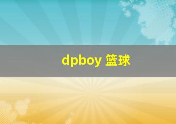 dpboy 篮球